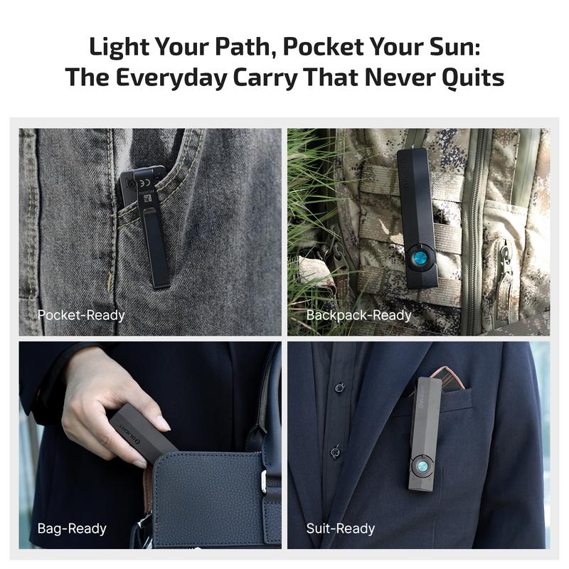 NESTILY ArkPro™ — 4-in-1 EDC Flashlight (Green Beam + UV + Flood + Spotlight | 1500 Lumens )